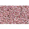 Vente au détail cc771 perles de rocaille Toho 11/0 rainbow crystal/ strawberry lined (10g)