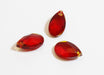 Acheter au détail lot de 3 perles en verre à facettes 16x9mm rouge en forme de poire bijoux