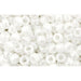 Achat en gros cc121 perles de rocaille 8/0 opaque lustered white (10g)