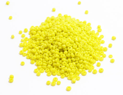 Creez avec Lot de perles rondes en verre jaune 15g