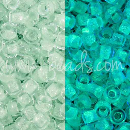 Creez avec cc2722 perles de rocaille Toho 8/0 Glow in the dark mint green/bright green (10g)