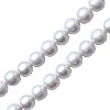 Creez Perles d'eau douce rondes gris argent 5mm sur fil (1)