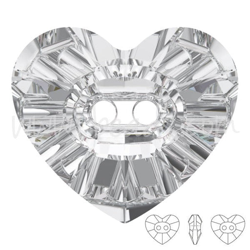 Bouton cristal Cristal 3023 heart crystal 12x10.5mm (2) - LaMercerieDesCopines