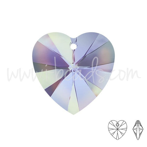 pendentif coeur Cristal crystal vitrail light 10mm (2) - LaMercerieDesCopines