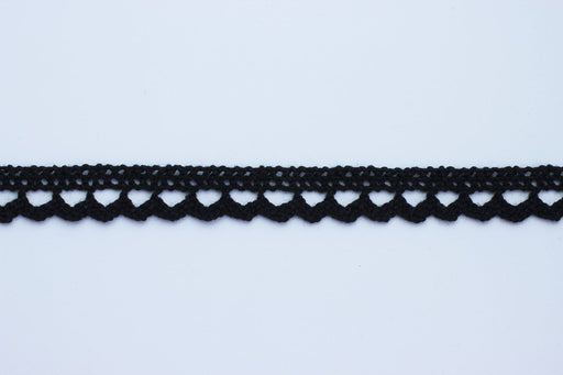 Vente en gros ruban dentelle du Puy x1m noir 8mm fabrication française