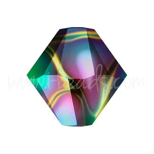 Achat en gros 5328 Cristal xilion bicone crystal rainbow dark 2X 6mm (10)