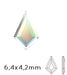 2771 Cristal flat back KITE rhinestones crystal AB 6.4x4.2mm (10) - LaMercerieDesCopines