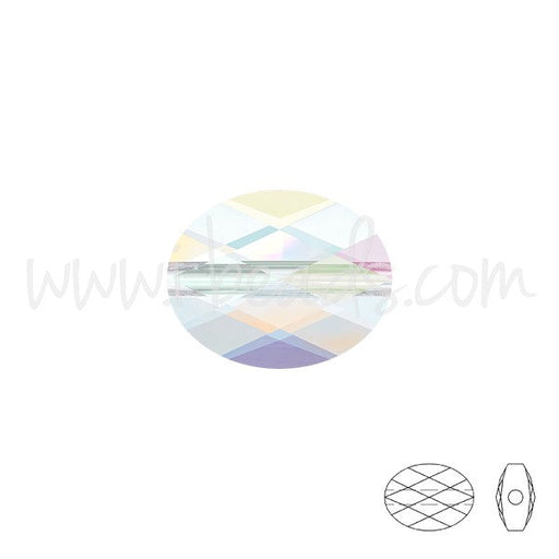 Perles mini ovales Cristal 5051 crystal ab 8x6mm (2) - LaMercerieDesCopines