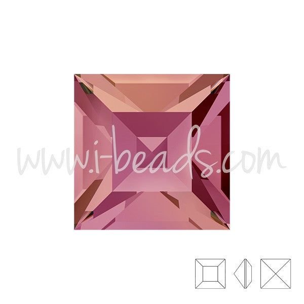 Cristal Elements 4428 Xilion square crystal lilac shadow 6mm (2) - LaMercerieDesCopines