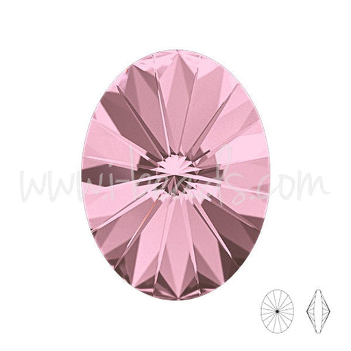 Cristal Cristal 4122 oval rivoli crystal antique pink 14x10.5mm (1) - LaMercerieDesCopines
