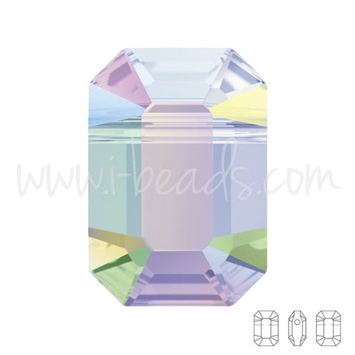 Perles Cristal 5514 pendulum crystal AB 10x7mm (2) - LaMercerieDesCopines