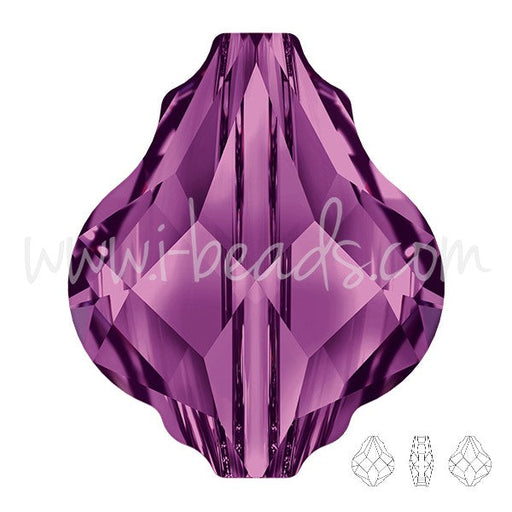 Perle Cristal 5058 Baroque amethyst 14mm (1) - LaMercerieDesCopines