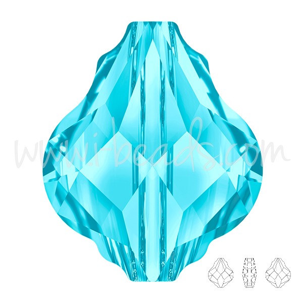 Perle Cristal 5058 Baroque aquamarine 14mm (1) - LaMercerieDesCopines