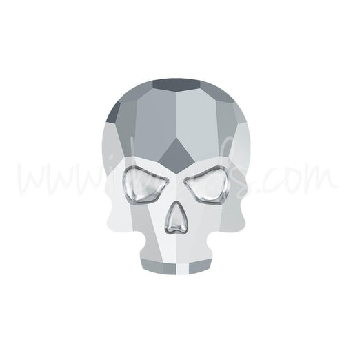 Strass à coller Swarovski 2856 skull flat back crystal light chrome 10x7.5mm (1) - LaMercerieDesCopines ?id=17503029264519