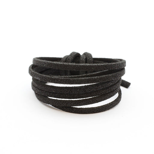Vente au détail suédine imitation cuir daim noir 3mm cordon suédine au mètre