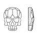 Strass à coller Cristal 2856 skull flat back jet hematite 18x14mm (1) - LaMercerieDesCopines