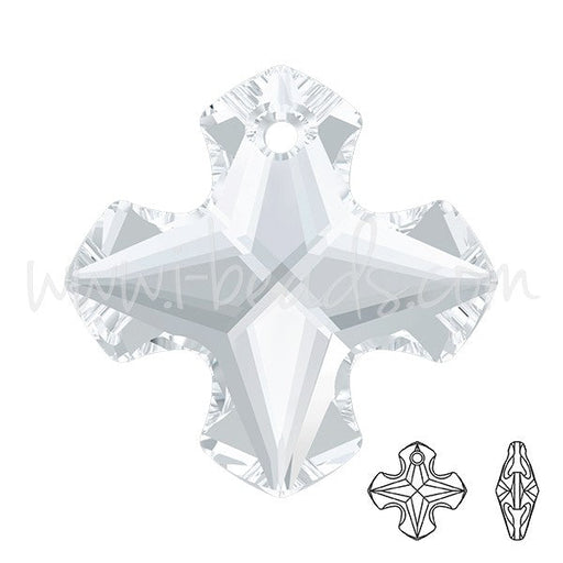 Pendentif croix grecque Cristal 6867 crystal 18mm (1) - LaMercerieDesCopines
