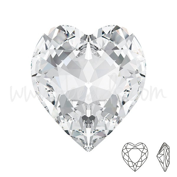 Coeur sertir Cristal 4831 antique heart crystal 11x10mm (2) - LaMercerieDesCopines