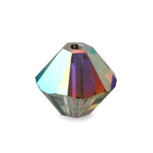 Vente au détail Perles Cristal 5328 xilion bicone crystal ab satin 4mm (40)