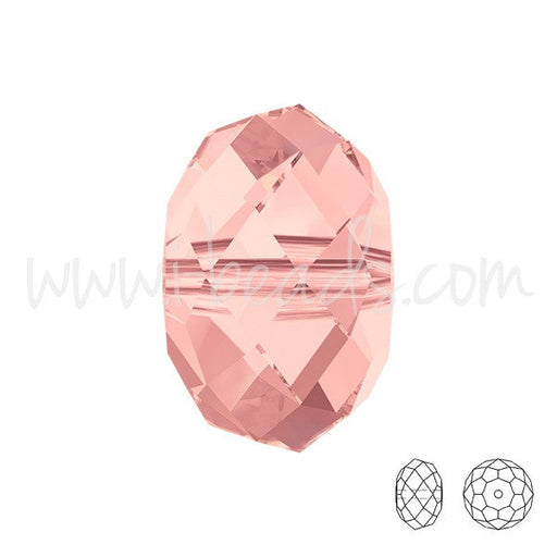 Perles briolette Cristal 5040 blush rose 6mm (10) - LaMercerieDesCopines