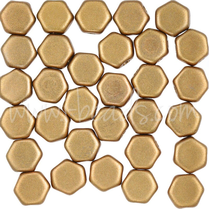 Creez Perles Honeycomb 6mm matt metal antique brass (30)