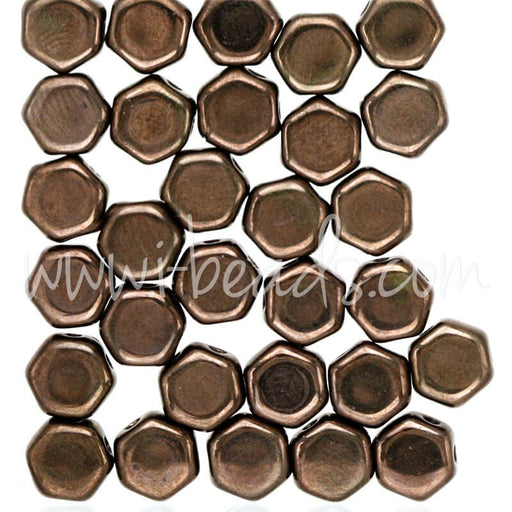 Creez Perles Honeycomb 6mm jet bronze (30)