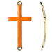 Creez Lien croix pour bracelet émail époxy orange fluo 22x46mm (1)
