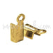 Creez Pinces lacet métal finition doré 4x5mm (10)