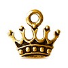 Acheter Breloque couronne du roi métal plaqué or vieilli 14.5mm (1)