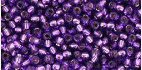 Acheter au détail cc2224 perles de rocaille Toho 11/0 silver lined purple (10g)