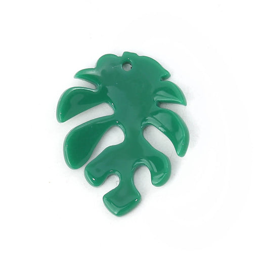 Acheter Pendentif Feuille verte en résine 3cm (1)