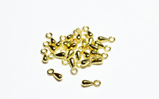 Acheter en gros perles gouttes larmes dorées x10 3x7mm apprèts bijoux