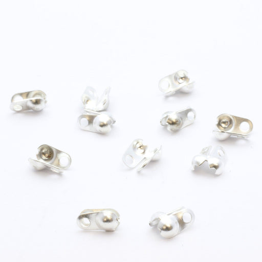 Acheter au détail calottes x10 chaine billes 2,5mm argentées apprêts création bijoux