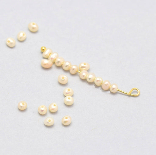 Acheter au détail X10 perles naturelle de culture 2~3 mm, trou: 0.8mm pour bracelet collier sautoir BO finition breloque ...