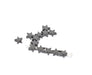 Acheter en gros perles x10 étoiles noir hématite 2x4 mm, trou: 2 mm lot de 10 perles étoiles