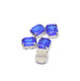 Achat 5 perles strass rectangles bleu roi 10x8x4.5 mm trou 1 mm à coudre ou coller Strass en acrylique