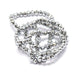 Vente au détail 150 perles en verre plaqué argenté 4x3 mm, trou: 1 mm environ 150 pcs / chapeletlongueur 50 cm