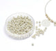Acheter en gros 5 gr de perles (3mm) rocaille argentées en verre environ 200 perles 2~3 mm, trou: 0.8 mm