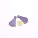 Vente en gros 2 pompons violet parme 2,5 -3 cm pour bijoux, couture ou déco