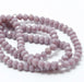 Vente 139 perles t 4x3 mm, trou: 1 mmviolet parme à facettes en verre imitation jade 4x3 mm,