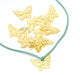 Creez avec breloques et connecteur x 10 papillons Or 11x15x0.6 mm, Trou: 1 mm lot de 10 breloques papillon pour création de bijoux