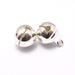 Achat au détail 2 grelots breloque plaqué argent 16x12 mm, Trou: 1.5 mm