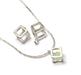 Vente 2 pendentifs breloque cube platine en laiton 8 x8 x 8 mm trou 2 mm