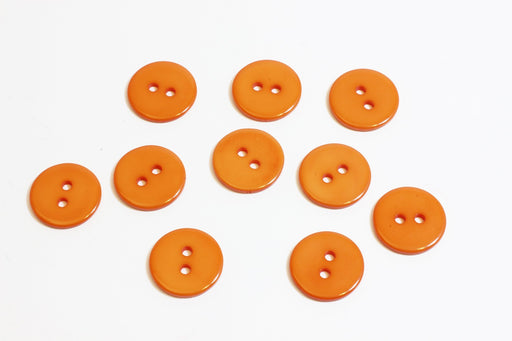 Vente en gros x10 boutons fantaisie rond orange 15mm à coudre