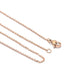Vente au détail chaine fine collier complet 41cm en acier inoxydable, 2x 1.5x 0.2mm avec fermoir, OR ROSE