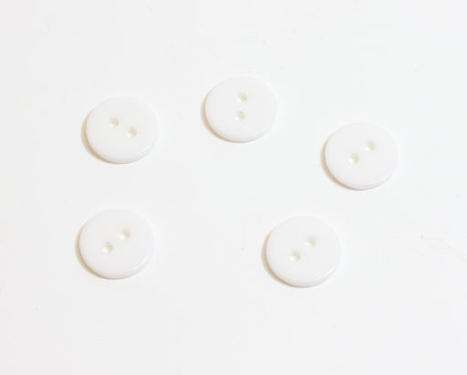 Vente x5 boutons fantaisie ronds blanc 11mm à coudre