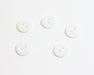 Vente x5 boutons fantaisie ronds blanc 11mm à coudre