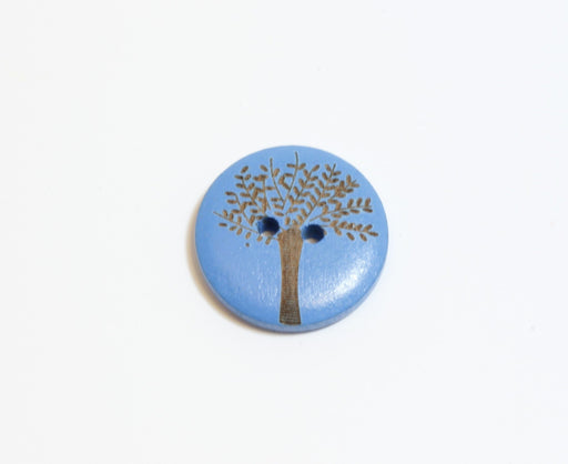 Acheter en gros bouton fantaisie arbre peint en bois 22mm bois peint