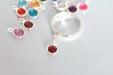 Acheter mini pendentif perle en verre à facettes grenat 6 mm avec contours argentés