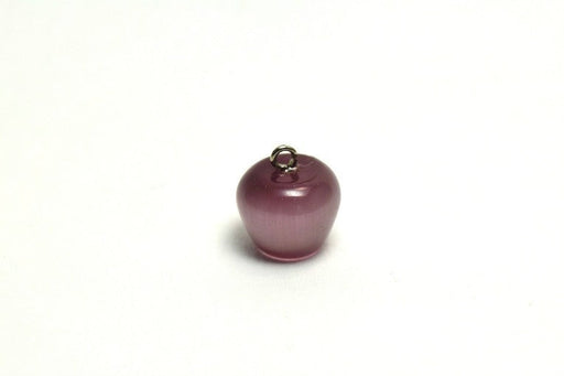 Achat au détail pendentif pomme de couleur rose violet 15x14 mm, Trou: 2 mm